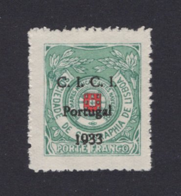 Soc. Geografia - 1933 - Afinsa nº 15. Sobrecarga A. Selo novo, SEM GOMA. Em boas condições.