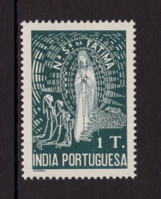 1948 - Afinsa nº 389. Fátima. Selo de 1T novo SEM CHARNEIRA (**) e com goma original. Em boas condições.