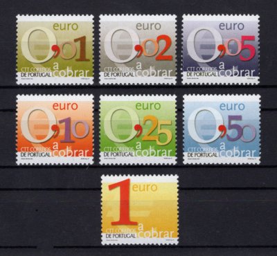 Porteado - 2002 - Afinsa nº 99/105. Série completa nova SEM CHARNEIRA (**) e com goma original. Em boas condições.