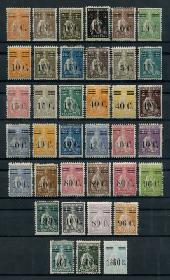 1928 - Afinsa nº 451/487. Ceres com sobretaxa. Série completa nova SEM CHARNEIRA (**) e com goma original. Em boas condições.