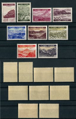1948 - Afinsa nº 241/249. Vistas de Cabo Verde. Série completa nova SEM CHARNEIRA (**) e com goma original. Em boas condições.