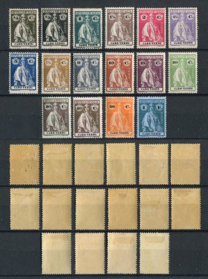1914 - Afinsa nº 137/152. Ceres. Série completa nova, COM CHARNEIRA (*) e com goma original. Todos em papel porcelana, denteado 15x14. Em boas condições.