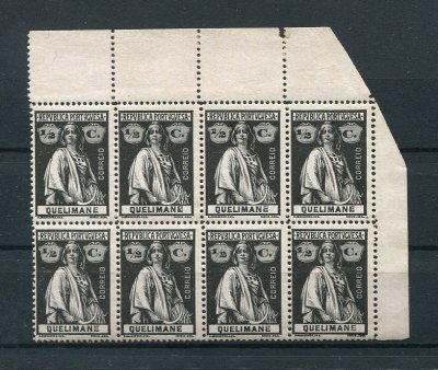1914 - Afinsa nº 26. Ceres. Selos de 1/2c EM BLOCO DE 8. Novos SEM CHARNEIRA (**) e com goma original. Em boas condições.