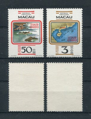 1982 - Afinsa nº 469/470. Localização Geográfica de Macau. Série completa nova SEM CHARNEIRA (**) e com goma original. Em boas condições.