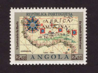 1960 - Afinsa nº 410. Infante D. Henrique. Selo de 2$50 novo, COM CHARNEIRA (*) e goma original. Em boas condições.