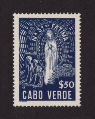 1948 - Afinsa nº 250. Fátima. Selo de $50 novo SEM CHARNEIRA (**) e com goma original. Em boas condições.
