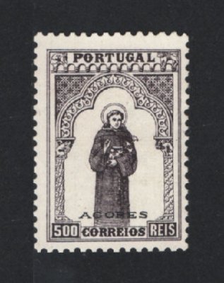 1895 - Afinsa nº 86. 7º Centenário do Nascimento de Santo António. Selo de 500 reis NOVO, SEM GOMA. Em boas condições.