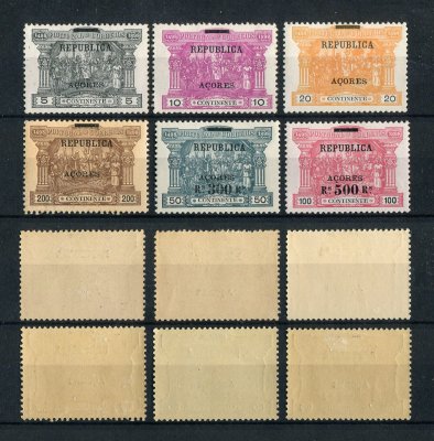 1911 - Afinsa nº 143/148. Porteado com sobrecarga. Série completa nova, COM CHARNEIRA (*) e goma original. Em boas condições.