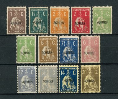1918 - Afinsa nº 164/176. Ceres. Série completa nova, SEM GOMA. Em boas condições.