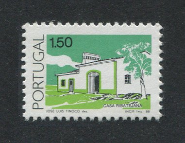 1985-89 - Afinsa nº 1711a. Arquitectura Popular Portuguesa. Selo de 1.50 novo SEM CHARNEIRA (**) e com goma original. COM FÓSFORO AMARELO e GOMA BRILHANTE. Em boas condições.