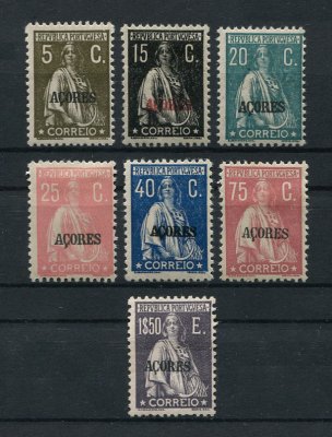 1923 - Afinsa nº 192/198. Ceres. Série completa nova, COM CHARNEIRA (*) e goma original. Em boas condições.