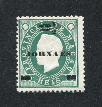 1892 - Afinsa nº 42. D. Luis I com sobretaxa. Selo de 2 1/2r/10r novo sem goma como emitido. Denteado 12 1/2. Em boas condições.
