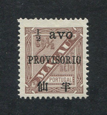 1894 - Afinsa nº 59. D. Luis I com sobrecarga PROVISORIO e sobretaxa. Selo de 1/2a/2 1/2r novo sem goma como emitido. Em boas condições.