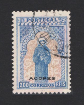 1895 - Afinsa nº 84. 7º Centenário do Nascimento de Santo António. Selo de 200 reis USADO. Em boas condições.