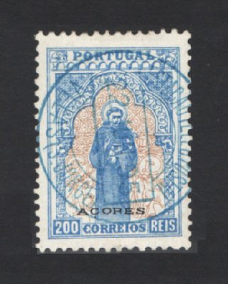 1895 - Afinsa nº 84. 7º Centenário do Nascimento de Santo António. Selo de 200 reis USADO. Em boas condições.