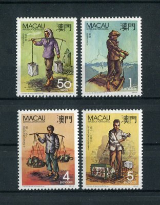 1989 - Afinsa nº 586/589. Profissões Tipicas. Série completa nova SEM CHARNEIRA (**) e com goma original. Em boas condições.