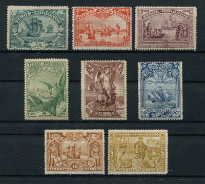 1898 - Afinsa nº  50/57. 4º Cent. do Descobrimento... para a India. Série completa nova, SEM GOMA. Em boas condições.