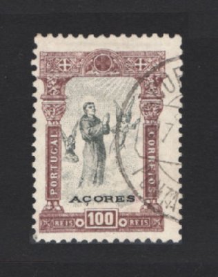 1895 - Afinsa nº 82. 7º Centenário do Nascimento de Santo António. Selo de 100 reis USADO. Em boas condições.