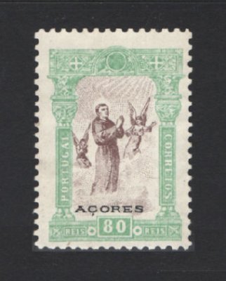 1895 - Afinsa nº 81. 7º Centenário do Nascimento de Santo António. Selo de 80 reis NOVO, SEM GOMA. Em boas condições.