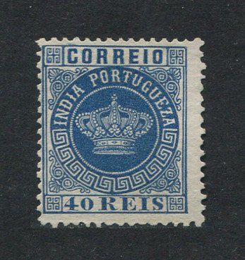 1877 - Afinsa nº 52. Tipo Coroa. Selo de 40 reis novo sem goma. Denteado 12 1/2. Papel fino. Em boas condições.