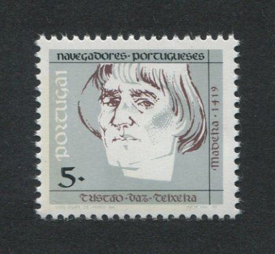 1990 - Afinsa nº 1933b. Navegadores Portugueses. Selo de 5.00 novo SEM CHARNEIRA (**) e com goma original. Com FÓSFORO ROSA TIPO II. Em boas condições.