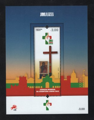 2023 - Bloco nº 683. Jornada Mundial da Juventude Lisboa 2023 (2º grupo). Novo sem charneira. Em boas condições.