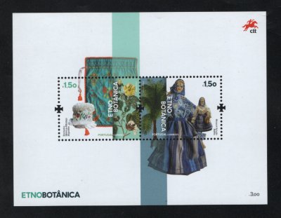 2023 - Bloco nº 686. Etnobotânica. Novo sem charneira. Em boas condições.