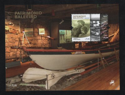 2011 - Bloco nº 449. Património Baleeiro dos Açores. Novo sem charneira. Em boas condições.