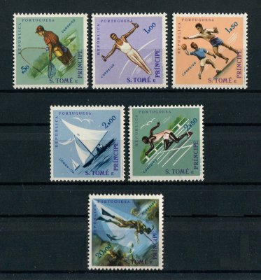 1962 - Afinsa nº 370/375. Modalidades Desportivas. Série completa nova SEM CHARNEIRA (**) e com goma original. Em boas condições.