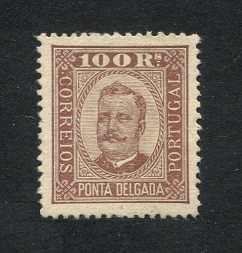 1892 - Afinsa nº 9. D. Carlos I. Selo de 100 reis novo, SEM GOMA. Denteado 12 1/2. Em boas condições.