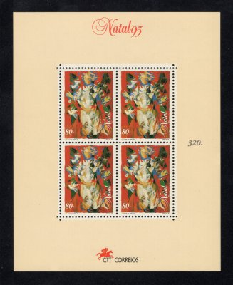 1995 - Bloco nº 163 (sem a legenda "Portugal"). Natal 1995. Novo sem charneira. Em boas condições.