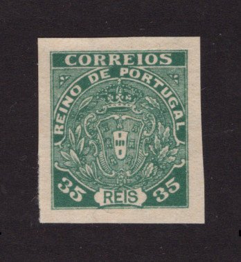 Não Emitidos - 1919 - Escudo Nacional Monárquico. Monarquia do Norte. Afinsa nº 4. PROVA não denteada de 35 reis. Nova. Em boas condições.