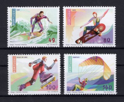 1997 - Afinsa nº 2416/2419. Desportos Radicais. Série nova sem charneira. Goma original. Em boas condições.