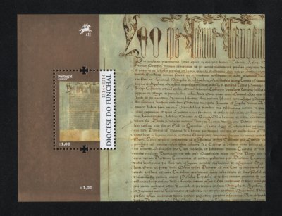 2014 - Bloco nº 508. 500 Anos da Diocese do Funchal. Novo sem charneira. Em boas condições.