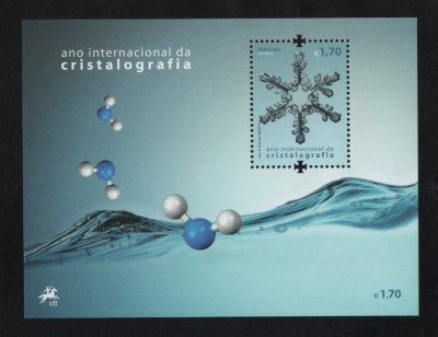 2014 - Bloco nº 512. Ano Internacional da Cristalografia. Novo sem charneira. Em boas condições.