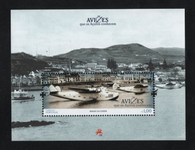 2014 - Bloco nº 513. Aviões que os Açores conhecem. Novo sem charneira. Em boas condições.