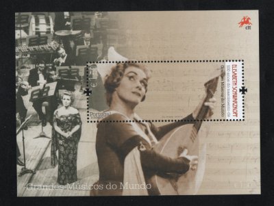 2015 - Bloco nº 521. Grandes Músicos do Mundo. Novo sem charneira. Em boas condições.