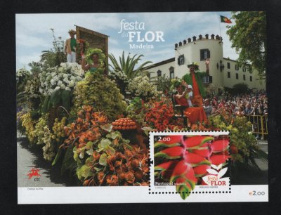 2015 - Bloco nº 523. Festa da Flor - Madeira. Novo sem charneira. Em boas condições.