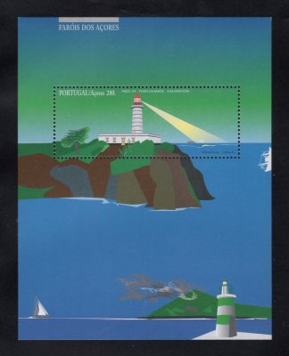 1996 - Bloco nº 168. Faróis dos Açores. Novo sem charneira. Em boas condições.