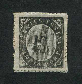 1873 - Afinsa nº 16e. Nativos. Tipo IB. Selo de 10 reis novo SEM CHARNEIRA (**) e com goma original. Em boas condições.