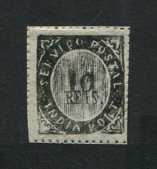 1873 - Afinsa nº 16e. Nativos. Tipo IB. Selo de 10 reis novo SEM CHARNEIRA (**) e com goma original. Em boas condições.