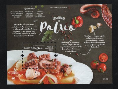 2015 - Bloco nº 535. Dieta Mediterrânea. Novo sem charneira. Em boas condições.