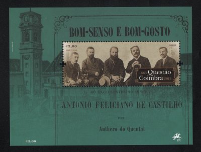 2015 - Bloco nº 536. Questão Coimbrã 1865-2015. Novo sem charneira. Em boas condições.