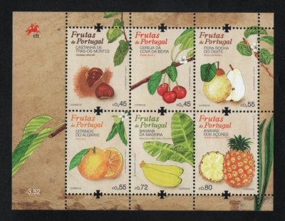 2015 - Bloco nº 537. Frutas de Portugal (1º grupo). Novo sem charneira. Em boas condições.