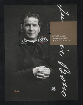 2015 - Bloco nº 538. S. João Bosco. Novo sem charneira. Em boas condições.