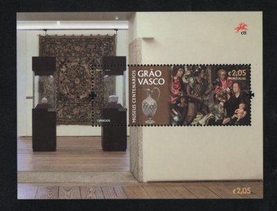 2016 - Bloco nº 545. Museus Centenários - Grão Vasco. Novo sem charneira. Em boas condições.