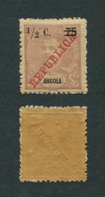 1919 - Afinsa nº 188b. D. Carlos I com sobretaxa. Selo de 1/2c/75r novo SEM CHARNEIRA (**) e com goma original. ''2'' MAIS FINO. Em boas condições.