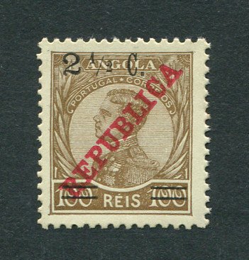 1919 - Afinsa nº 191a. D. Manuel II com sobretaxa. Selo de 2 1/2c/75r novo sem goma. TRAÇO FRACÇÃO CURTO. Em boas condições.