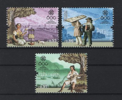 2019 - Afinsa nº 5129/5131. 600 Anos da Descoberta do Arquipélago da Madeira (2º Grupo). Série nova sem charneira. Goma Original. Em boas condições.