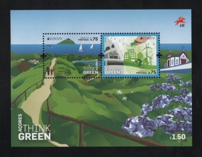2016 - Bloco nº 552. Europa - Think Green - Açores. Novo sem charneira. Em boas condições.